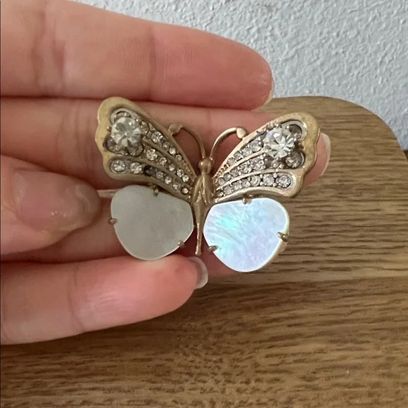 Vintage Juicy Couture Gold Butterfly Ring Gemstones - Picture 7 of 10
